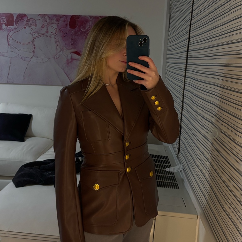 ALC faux leather blazer